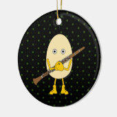 Clarinet Egghead Keramisch Ornament (Links)