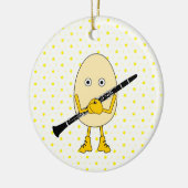 Clarinet Egghead Keramisch Ornament (Links)