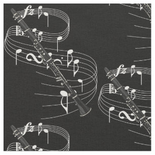 Clarinet Fabric - Donkerdonker Stof
