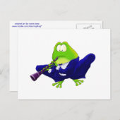 Clarinet Frog Briefkaart (Voorkant / Achterkant)