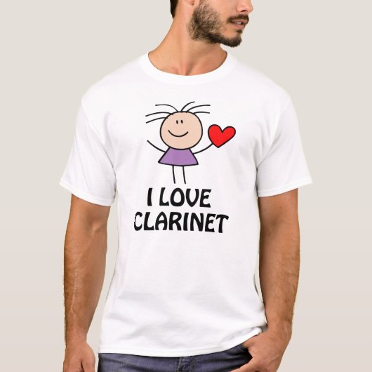 Clarinet Girl T-shirt (Voorkant)