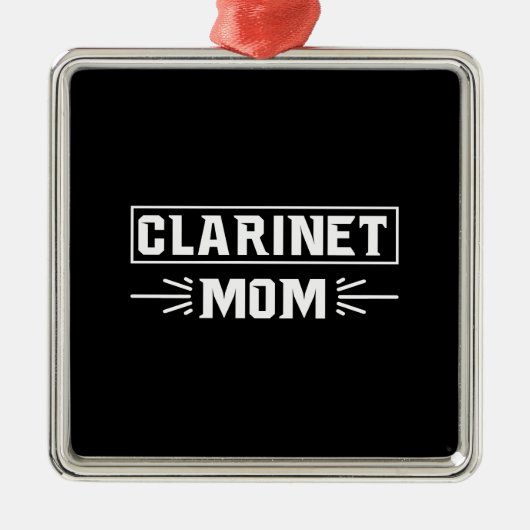 clarinet mama metalen ornament (Voorkant)