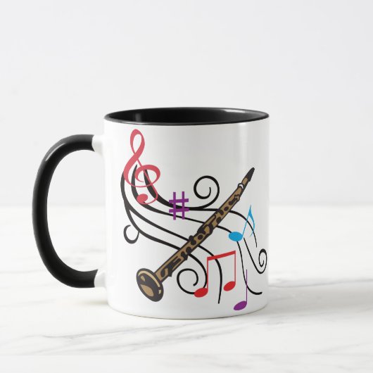 Clarinet met muziek mok (Links)