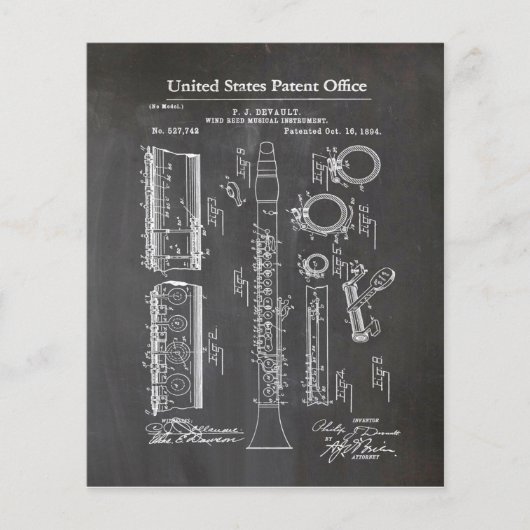 Clarinet met muziekaccessoires flyer (Voorkant)