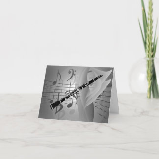 Clarinet met muziekaccessoires kaart