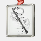 Clarinet Metalen Ornament (Links)