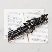 Clarinet Music Briefkaart (Voorkant / Achterkant)