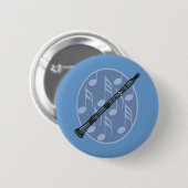 Clarinet Music Button (Voorkant /achterkant)