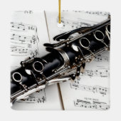 Clarinet Music Keramisch Ornament (Achterkant)