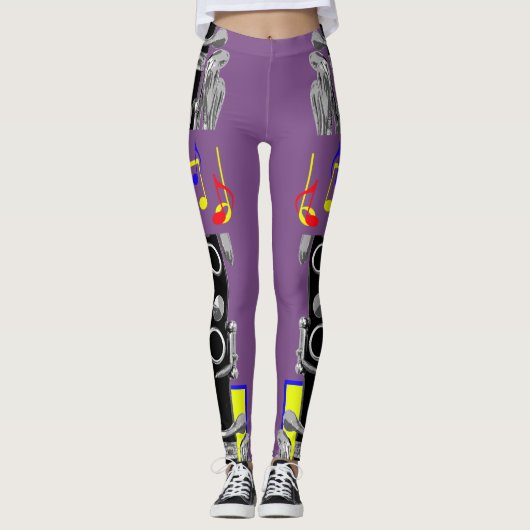 Clarinet Music Note Leggings (Voorkant)