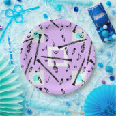 Clarinet Music Note Pattern Papieren Bordje (Feest)