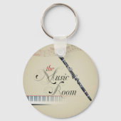 Clarinet Music Room Sleutelhanger (Voorkant)