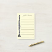 Clarinet Music Teacher Band Musician Post-it® Notes (Op bureau)