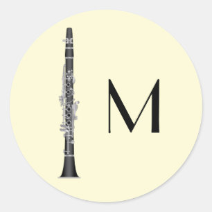 Clarinet Music Teacher Band Musician Ronde Sticker