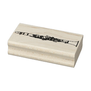 Clarinet Music Teacher Band Musician Rubberstempel