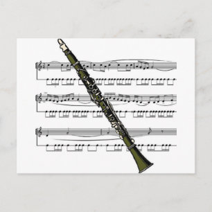 Clarinet musical 09 B Briefkaart