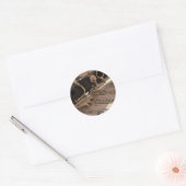 Clarinet musical instrument met notatie ronde sticker (Envelop)