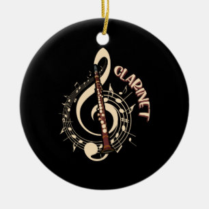 Clarinet Musical Instrument Music Lovers Keramisch Ornament
