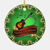 Clarinet ~ Musical Scroll ~ Merry Kerst~ Keramisch Ornament (Achterkant)