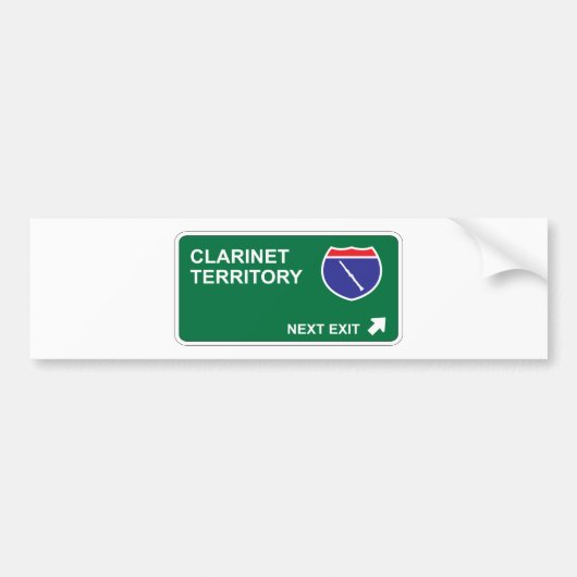 Clarinet Next Exit Bumpersticker (Voorkant)