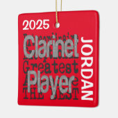 Clarinet Player Extraordinaire CUSTOM Keramisch Ornament (Links)