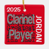 Clarinet Player Extraordinaire CUSTOM Keramisch Ornament (Voorkant)