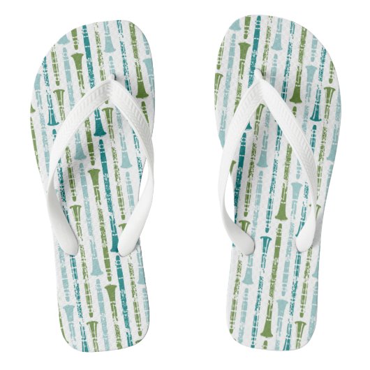 Clarinet Player Gift Musical Instrument Band Theme Teenslippers (Voetbed)