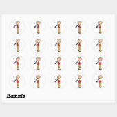 Clarinet Player Stickers Sticker (Vel)