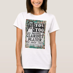 Clarinet Player T-Shirt - Funny  Retro