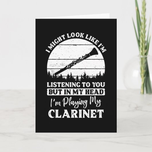 Clarinet Quote grappig Kaart (Voorkant)