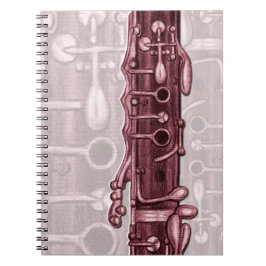 Clarinet Red Music Notitieboek