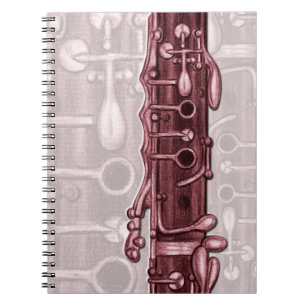 Clarinet Red Music Notitieboek