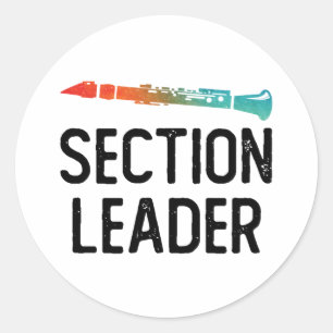 Clarinet Section Leader Marching Band Ronde Sticker