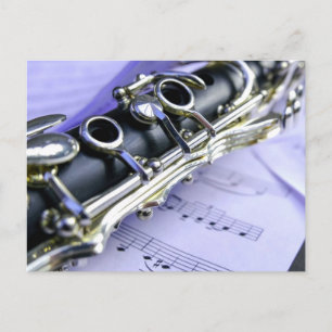 Clarinet Sheet Music Band Orchestra Briefkaart