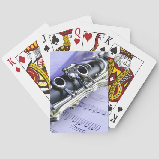 Clarinet Sheet Music Band Orchestra Pokerkaarten (Achterkant)