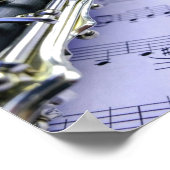 Clarinet Sheet Music Band Orchestra Poster (Hoek)