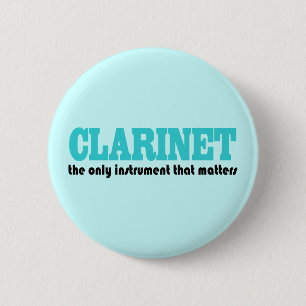 Clarinet Slogan Music Gift Ronde Button 5,7 Cm