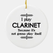 Clarinet - Speel zelf Funny Deco Music Keramisch Ornament (Achterkant)