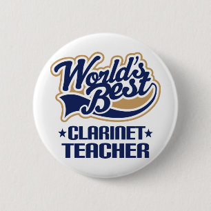 Clarinet Teacher Gift Ronde Button 5,7 Cm