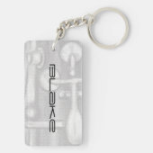 Clarinet Upper Joint Personalized Music Sleutelhan Sleutelhanger (achterkant)