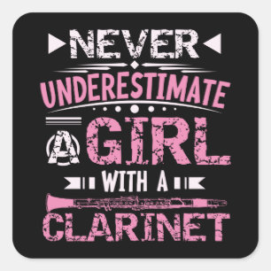 Clarinet Vierkante Sticker