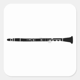 Clarinet Vierkante Sticker