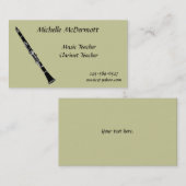 Clarinet Visitekaartje (Voorkant / Achterkant)