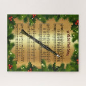 Clarinet ~ "Wij wensen u een prettig kerstfeest" ~ Legpuzzel (Horizontaal)