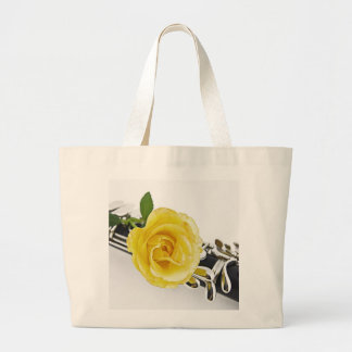 Clarinet & Yellow Rose Canvas tas