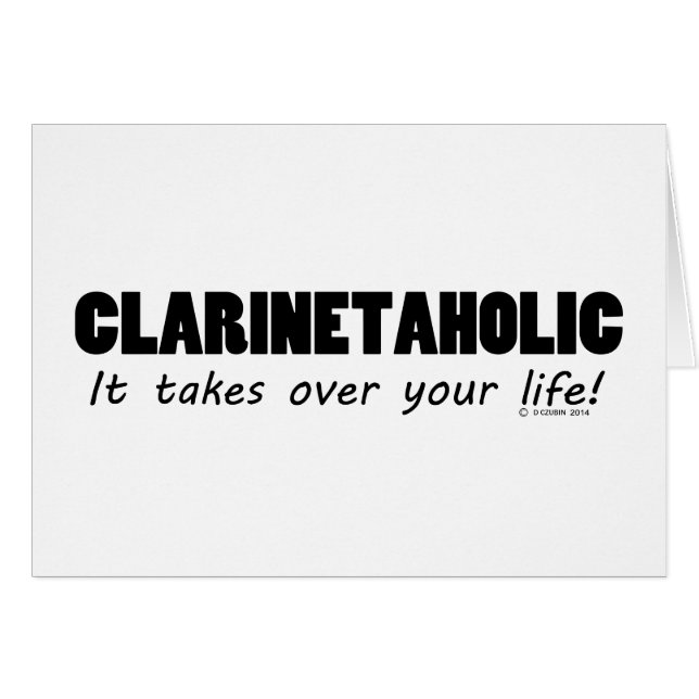 Clarinetaholic Life (Voorkant Horizontaal)