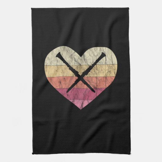 Clarinetist houdt van spelen Clarinet Theedoek (Verticaal)