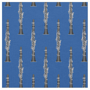 Clarinets Music Musician Room Decor Blue Stof