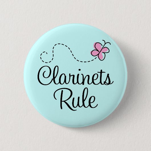 Clarinets Rule Music Gift Ronde Button 5,7 Cm (Voorkant)