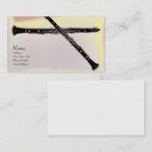 Clarinette et carte de visite (Devant / Derrière)